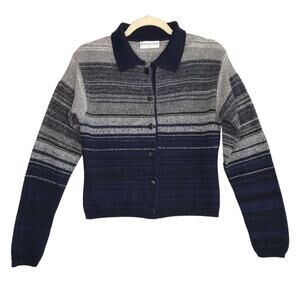 DIAPOSITIVE PARIS Lana Wool Cardigan Women S Retro 20's Boho Y2K Made In Italy